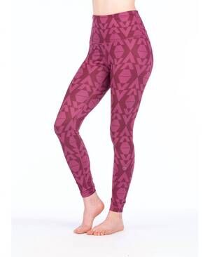 NEW LIV OUTDOORS women's oaklyn printed leggings in burgundy